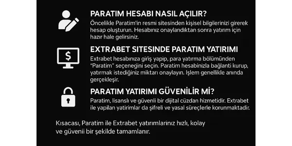 Extrabet Paratim Yatirim Nasil Yapilir?
